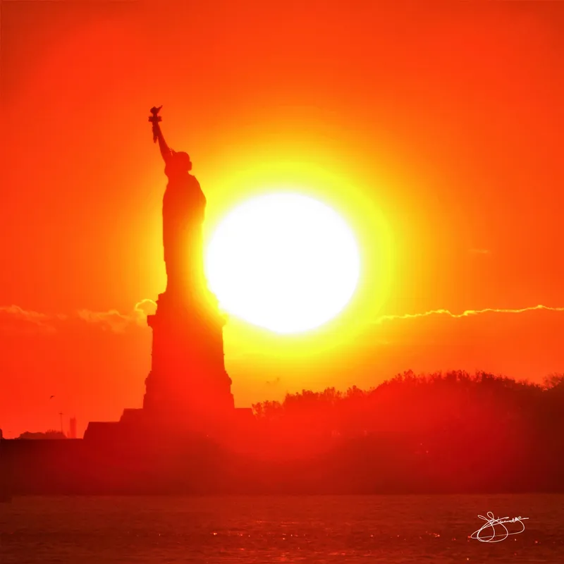 Sunset in New York Harbor